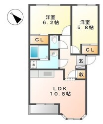 ハイツ御崎前の物件間取画像